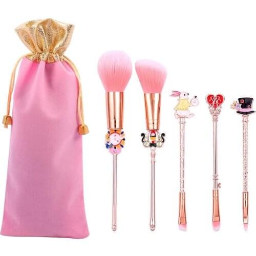 5Pcs Anime Makeup Brush Set Blush Brush Eye Shadow Brush Metal Handle Makeup Tool Girl Gift