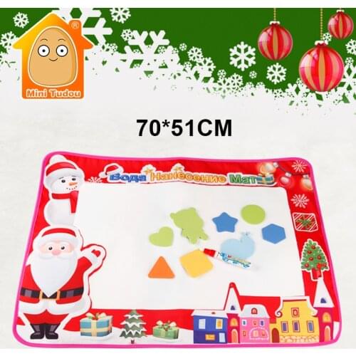 70X51cm Water Drawing Mat Russian With Magic Pen In Drawing Toys Board For Baby Kids Christmas Gift
