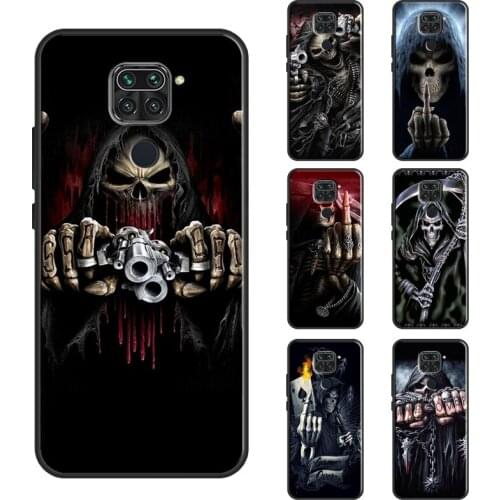 Grim Reaper Skull Skeleton Case For Xiaomi Redmi Note 10 9 Pro 9S 8T Note 8 Pro Cover For Redmi 9 9T 9A 9C K40 7A 8A