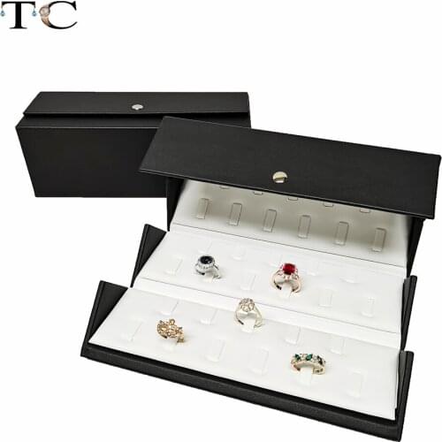 Jewelry Box Portable Travel Organizer Jewelry Box Coffee Leather Foldable Jewelry Storage Case Jewellry Box 20*7*7cm