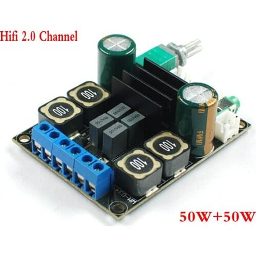 DC 12V 24V TPA3116 D2 Hifi 2.0 Channel 50W+50W Stereo Audio Digtail Power Amplifier Board