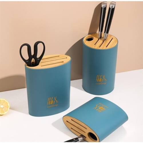 Storage Knife Blocks 1pcs Tools Organizer Kitchen Tableware Multi-function Knife Holder Household Drain Kitchen Knife Rack