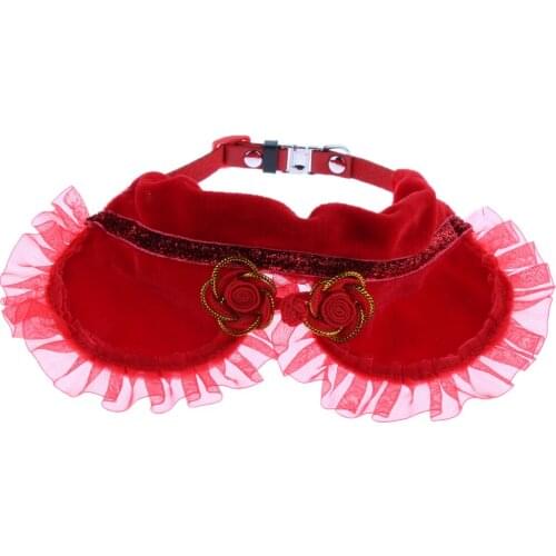 Chinese Happy New Year Red Pet Dog Puppy Cat Dress Neck Tie Collar Party Dressing Chirstmas Costume