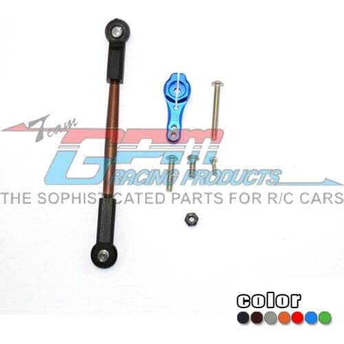 GPM SPRING STEEL ADJUSTABLE SERVO ROD & 25T SERVO HORN For AXIAL SCX10 II 90047 RC Upgrade
