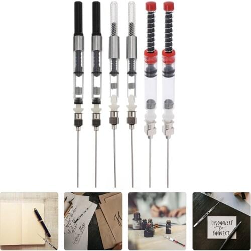 3pcs 6pcs Fountain Pen Spring Filler Ink Auxiliary Absorber Ink Syringe Tools