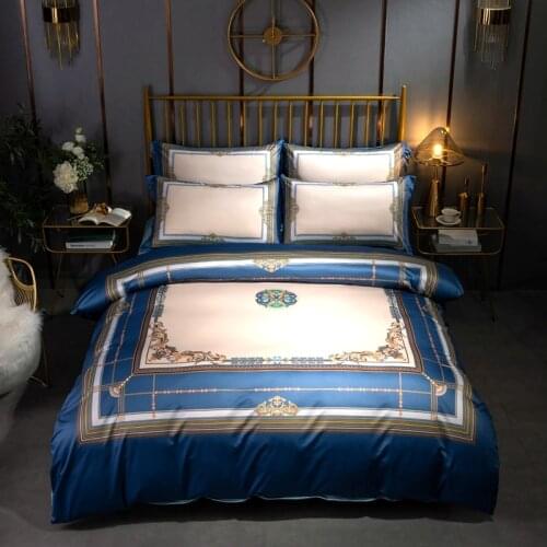 European Royal Palace Digital Printing Series Luxury Bedding Set Duvet Cover Bed Sheet Pillowcases Queen King Size 4Pcs #s