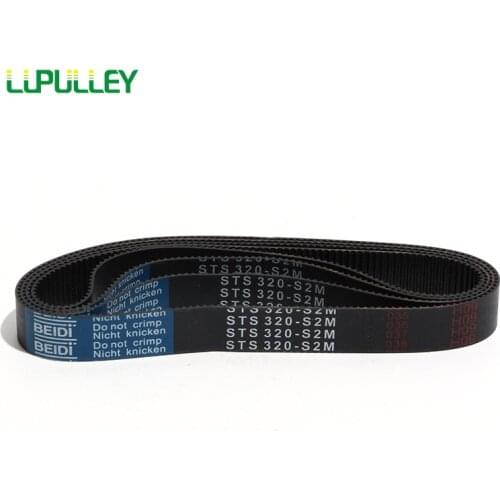 LUPULLEY S2M Rubber Timing Belt 4/6/10/15mm Belt Width Pitch Length S2M-156/160/164/166/168/172/176/180/182/186/188mm For CNC