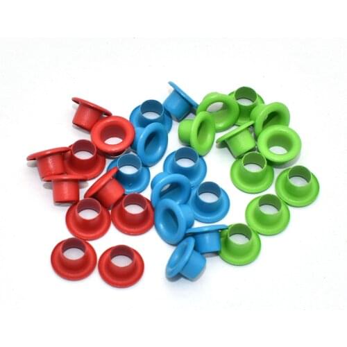 Eyelet Grommets Blue/Red 4mm Eyelet Iron Grommets DIY Leather Craft Shoes Accessories Sewing Bag Purse Handbag Making Hardware