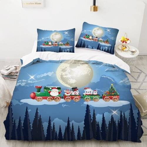 Cartoon 3d Christmas Bedding Set queen Bedroom Decor Bed Linen Set King Comforter Cover Set with Pillowcase