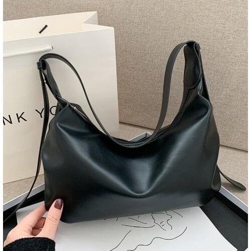 2021 Brand New Women Retro Dumpling Bag Elegant Shoulder Bag Female PU Leather Handbag for Party Wedding Dating High Quality