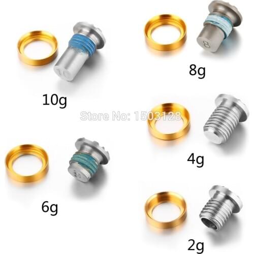 New One Set 5pcs 2g 4g 6g 8g 10g (Green Golden Blue) Weights Screw For TM RBZ SLDR RBZ Stage 2 Drivers FW Head Free Shipping