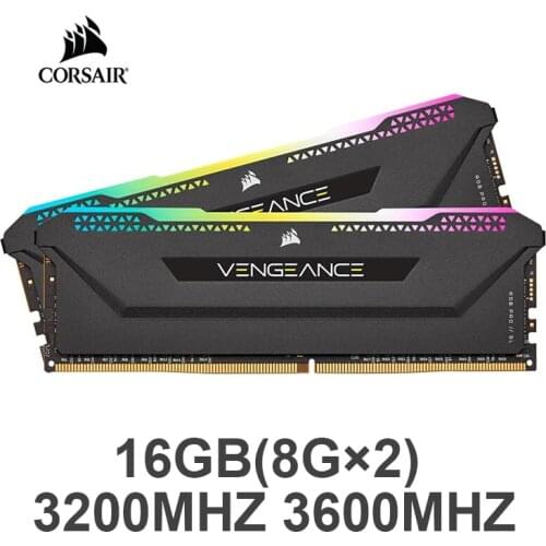CORSAIR DDR4 RAM 16GB(8G×2) 32GB RGB PRO 3200MHZ 3600MHZ Avenger SL Low Profile Strip (CL16) PC4 DIMM Desktop Memory