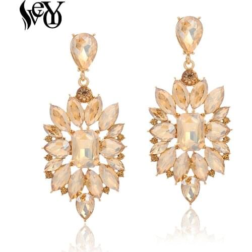 VEYO Luxury Crystal Dangle Earrings for Women Vintage Earrings Fashion Jewelry New Free shipping