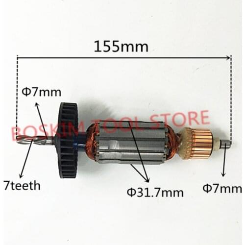 Armature Engine motor 4 teeth AC220-240V Rotor Replace for Makita HP1621 HP1641F HP1621F HP1620 HP1641 HP1640