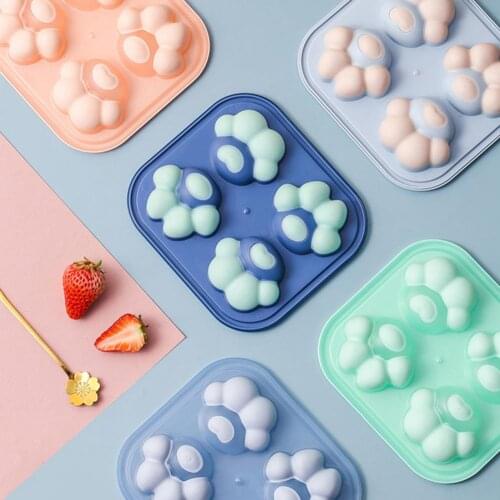 Cartoon Cat Paw Silicone Ice Mold Safe Wears Resistant PP IceCube Tray Cover for Cocktail Drink, Whiskey, and Iced Coffee