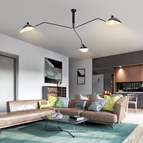 Nordic chandelier creative personality modern duplex building living room dining room art industrial wind chandelier