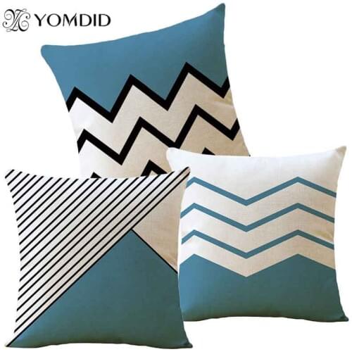 Modern Simple Cotton Linen Cushion Cover Seat Chair Car Decorative Pillowcase Home Decor Sofa Throw Wave Pillow Cover 45x45cm