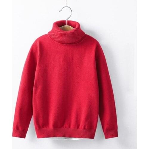 2020 Baby Toddler Boys Girls Knitted Sweaters Turtleneck Warm Thick Autumn Winter Girls Jumper Long Sleeve Kids Pullover Sweater