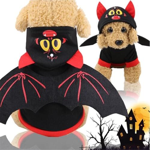 Funny Halloween Dog Costume Winter Warm Dog Clothes For Small Medium Dogs Chihuahua Pug Apparel Puppy Cat Outfit Clothing