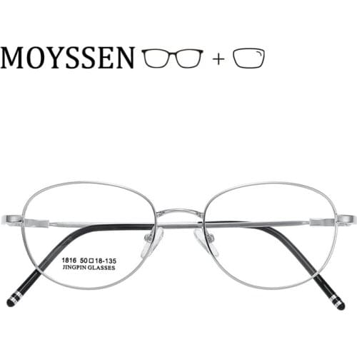 Retro Vintage Flexible Metal Round Oval Myopia Presbyopia Prescription Glasses Women Famale Men Light Alloy Optical Eyeglasses
