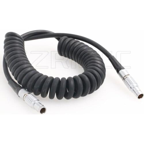0B 2 Pin Male to 0B 2 Pin Male Coiled Power Cable for ARRI Alexa Red Camera 2 pin 12V to Teradek Bond Bolt Cube