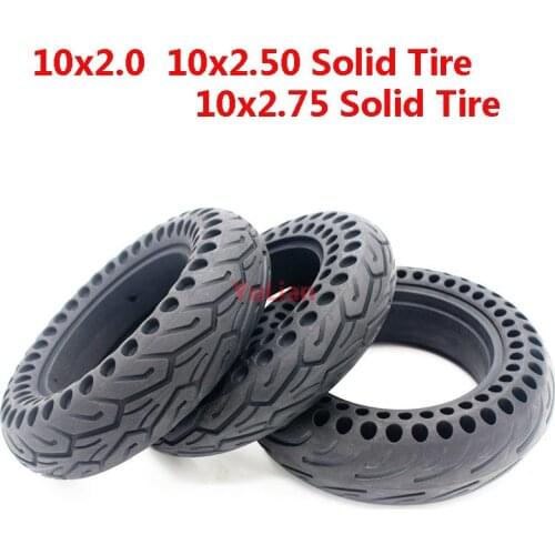 10x2.0 10X2.50 10X2.75 Solid Tire or Honeycomb Solid Tyre 10 Inch Electric Scooter Wheel Explosion-Proof Tire Accessories