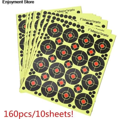 160pcs Targets Reactive Splatter Paper Target For Archery Targeting For Short / Long Distance Targeting Shooting Accessory