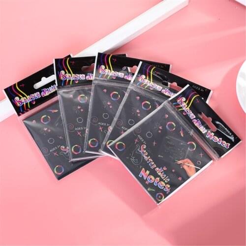 24 Sheets Scratch Paper Rainbow Painting Sketch Pads DIY Art Craft Scratchboard for Adults and Kids