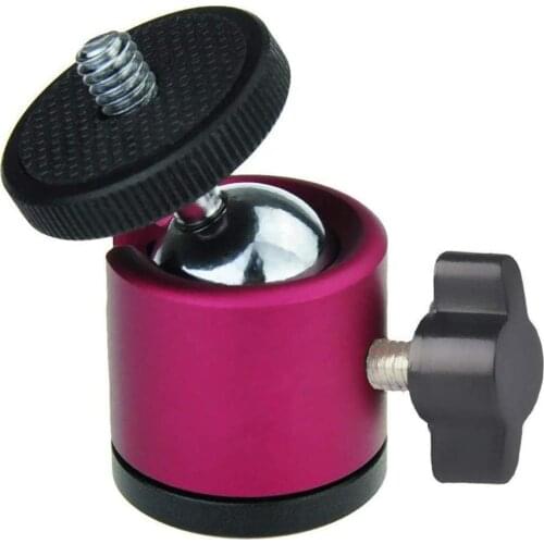 360 Degree 1/4" Screw Tripod Ball Head Mount for Digital Camera/Ballhead for Cell Phone/Gopro/Light Stand/Monopod/LED Light/Camc