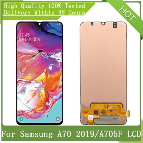 6.7“ SUPER AMOLED For Samsung Galaxy A70 2019 A705 A705F SM-A705MN With Frame LCD Display Touch Digitizer Assembly Replacement