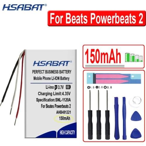 HSABAT 150mAh AHB481221 Battery for Beates Powerbeats 2 Wireless PB2 3 Powerbeats 3 bluetooth Earphone