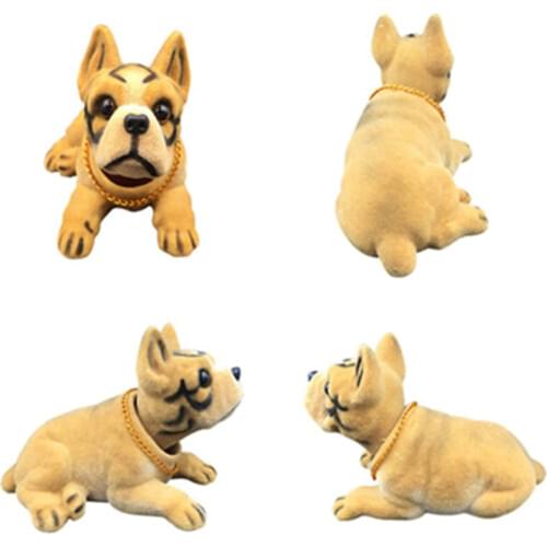 Car Accessories Rocking Head Boxer Dog Car Ornament Nodding Dog Car Styling Bobble Head Dog Auto Dashboard Doll Shaking Head Dog