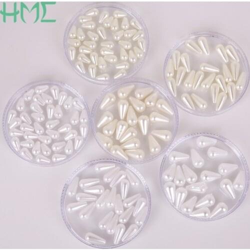 New arrival 6*10/6*14/8*14 mm Hole approx 1.8mm DR Beads White Shiny Plastic ABS Pearl Loose Spacer for DIY Bracelet Necklace