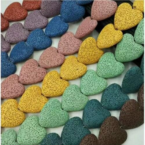 20/26mm color Volcanic Rock Natural Lava Beads For Earrings DIY Jewelry Making Yourself Necklace Charms Material