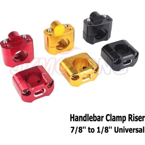 CNC Billet HandleBar Fat Bar Risers Mount Clamp Adaptor 22MM To 28MM For Pit Dirt Bike Racing Motorcycle Enduro Supermoto MX ATV