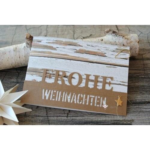 Weihnachten frohes fest Metal Cutting Dies Stencils DIY Scrapbooking Paper/photo Cards Embossing Dies