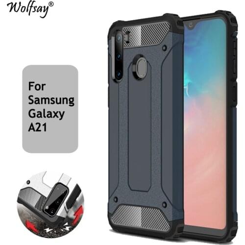 For Samsung Galaxy A21 Case For Samsung A21 Shockproof Armor Rubber Hard Back Phone Case Protective Cover For Samsung Galaxy A21