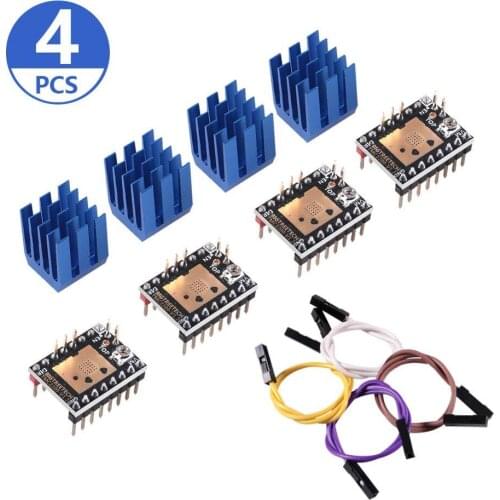 4 Pcs TMC2209 V1.2 Stepper Motor Driver Heatsink Peak Driver for SKR V1.3 MKS GEN L Ramps 1.4/1.5/1.6 3D Printer Control Board
