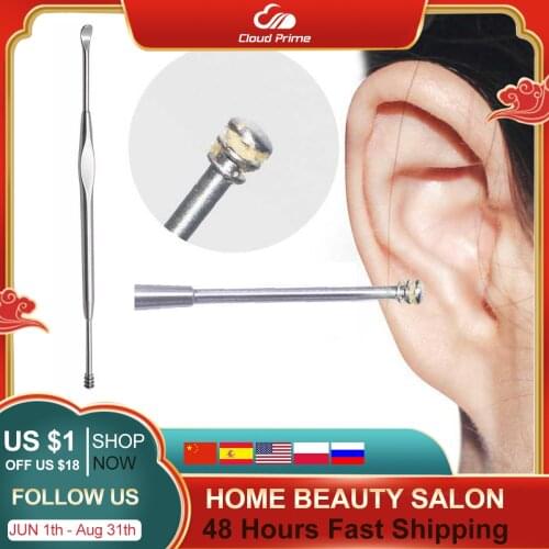 Double-ended Stainless Steel Spiral Ear Pick Spoon Ear Wax Removal Cleaner Ear Tool Multi-function Portable Ear Pick Beauty Tool