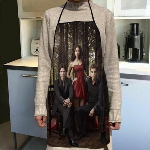 The Vampire Diaries Apron Home Coffee Shop Cleaning Aprons Anti-Dirty Kitchen Accessories Men Women 50x75cm,68x95cm Funy Gift