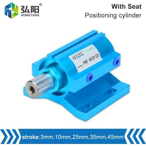 Engraving Machine Automatic Loading And Unloading Positioning Cylinder Stroke 3 10 25mm Pneumatic Aircraft Cylinder With Bracket