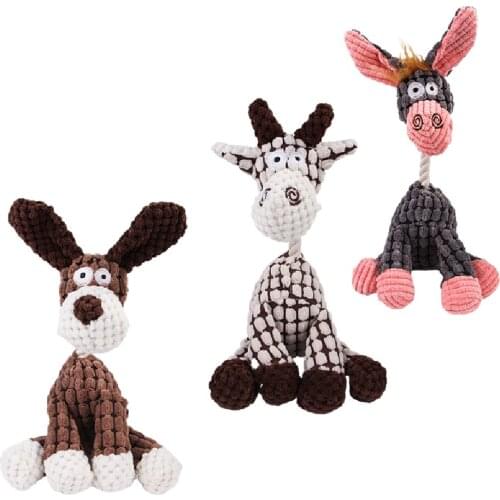 Dog Toy Pet Plush Anti-Stuffy Bite-Resistant Molar Sound Tooth Clean Deodorant Animal Modeling Pop Fidget Accessorie Juguet Para