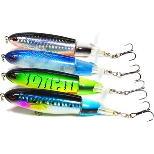 1pcs Quality Whopper Plopper 11cm/15g Top Water Popper Fishing Lure Hard Bait Wobblers Rotating Soft Tail Fishing Tackle