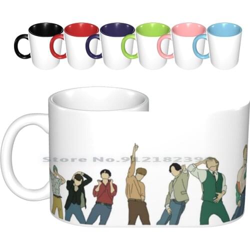 Dynamite Teaser Song Ceramic Mugs Coffee Cups Milk Tea Mug Dynamite Teaser Lyrics Kpop Park Jimin Suga Jin Jungkook Jhope