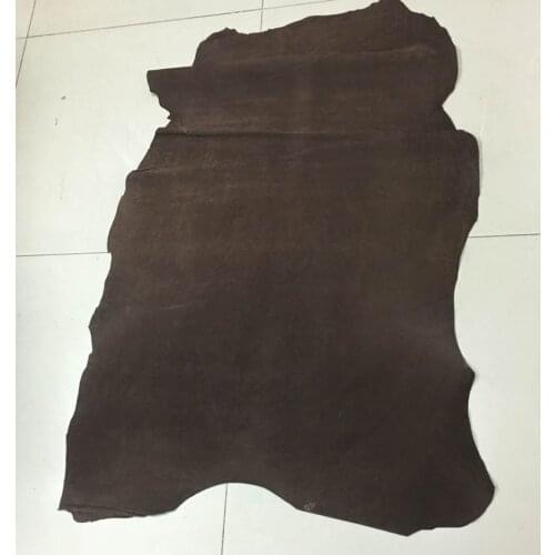 Coffee Genuine pig split suede lining shoe insole leather hide material sale by whole piece