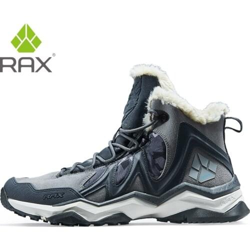 RAX Men Hiking Shoes winter Waterproof Outdoor Sneaker Men Leather Trekking Boots Trail Camping Climbing snow Sneakers Women