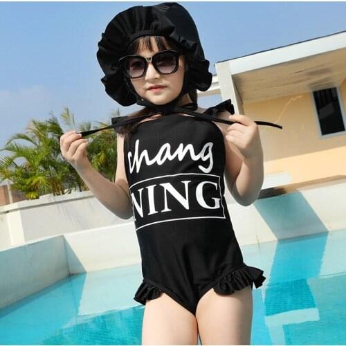Girls Bathing Suit 2020 Korean Teenage Swimwear One Pieces Swimsuit Kids Childrens Swim Plus Size New 2020 Brim Cute Monokini