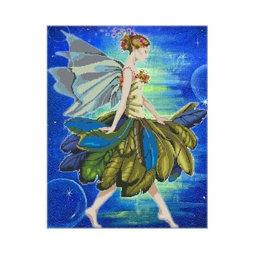 MD Fairy Series 25-MD-83 with draw fabric cross-stitch cloth with beaded metal thread cross-stitch kit cross stitch kit