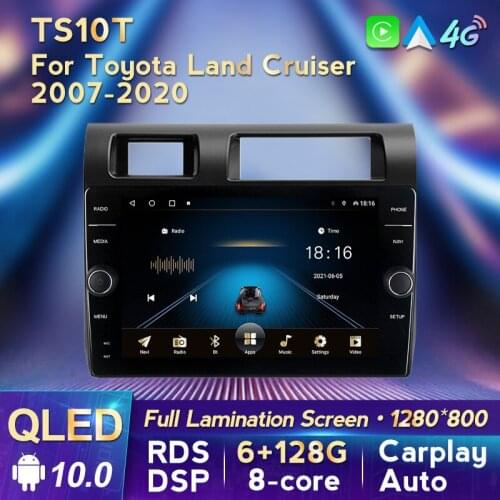 MLOVELIN QLED Screen Toyota Land Cruiser Series 2007-2020 Car multimedia player radio Built-in carplay Android auto 6+128 G