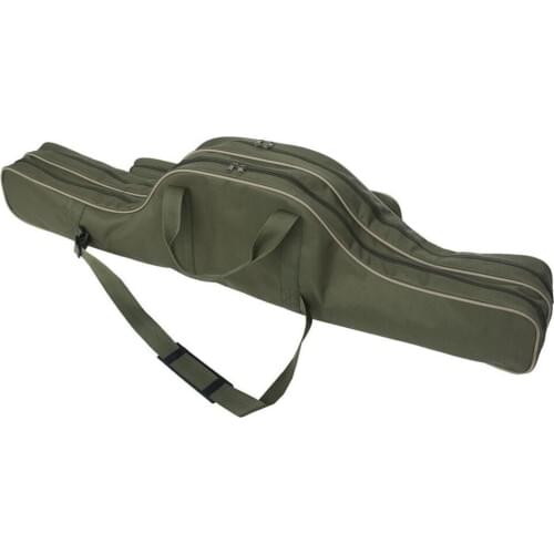 Oxford Cloth Multi-function Fishing Rod & Gear Case Zipper Organizer Bag Easy Carry Super Light Weight